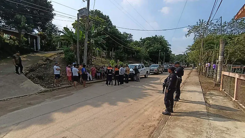 Protesta de vecinos en La Choapas